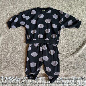 Milk Teeth polka dot sweatsuit